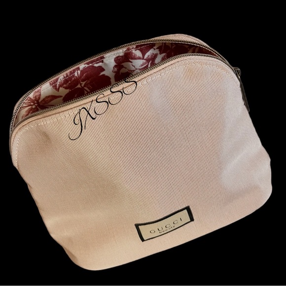 Light Pink Gucci Beauty (Floral-Detailed) Cosmetic-Makeup Bag - Picture 5 of 16